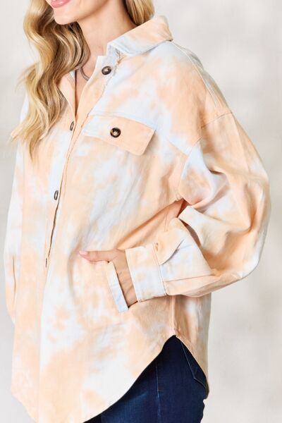 swvws BiBi Tie Dye Button Down Long Sleeve Shirt