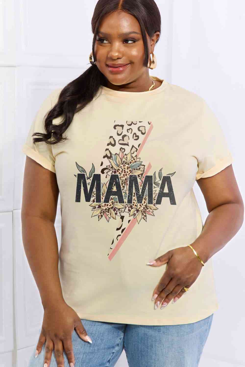 swvws Simply Love Full Size MAMA Graphic Cotton Tee