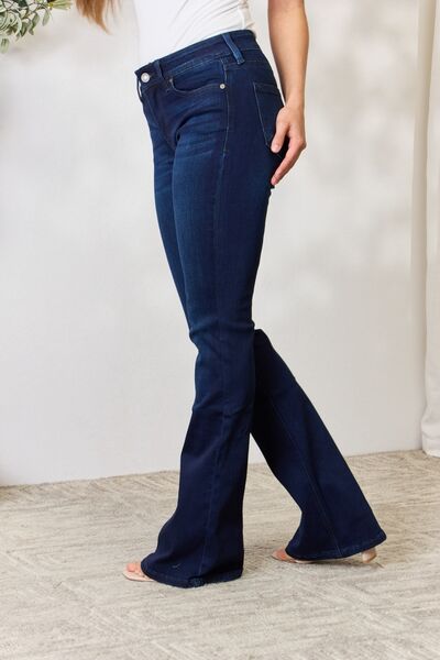 swvws Kancan Full Size Mid Rise Flare Jeans