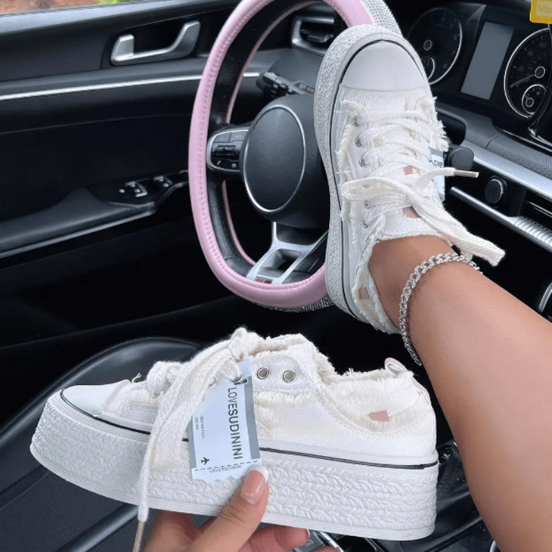 swvws - Pink Casual Patchwork Frenulum Contrast Round Comfortable Out Door Shoes