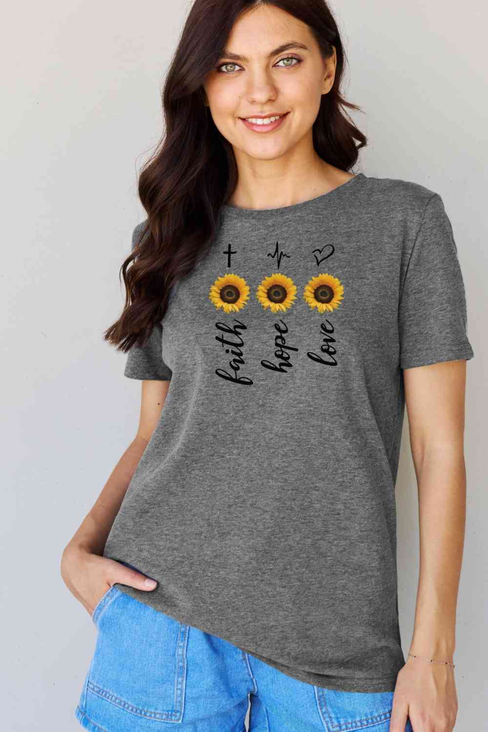 swvws Simply Love Full Size Sunflower Graphic T-Shirt