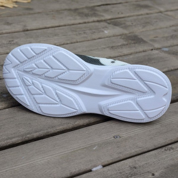 swvws - Black Casual Patchwork Printing Round Comfortable Out Door Shoes