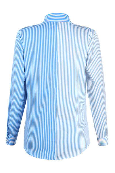 swvws Striped Button Up Long Sleeve Shirt