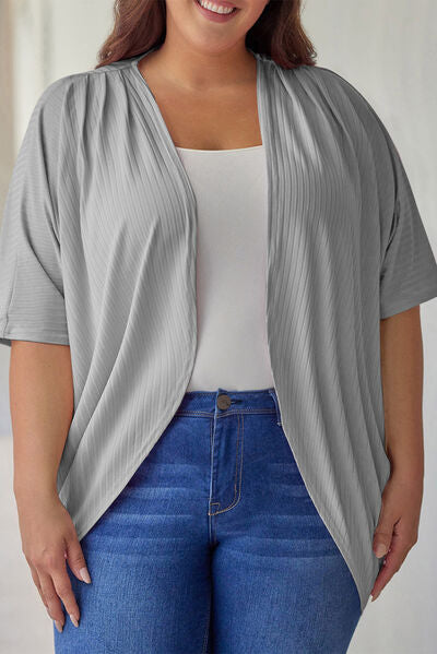 swvws Plus Size Ribbed Cocoon Cover Up