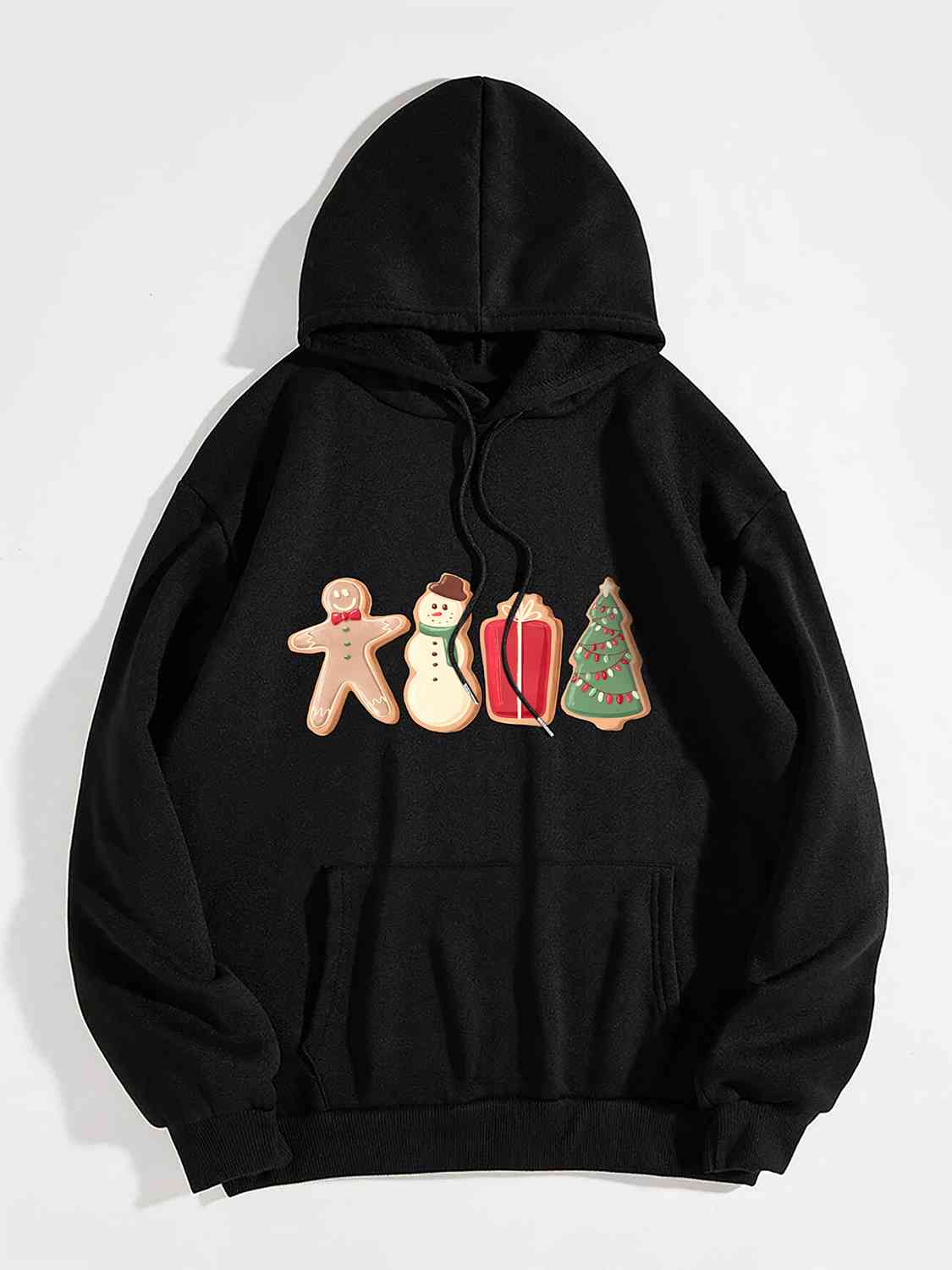 swvws Graphic Drawstring Hoodie with Pocket