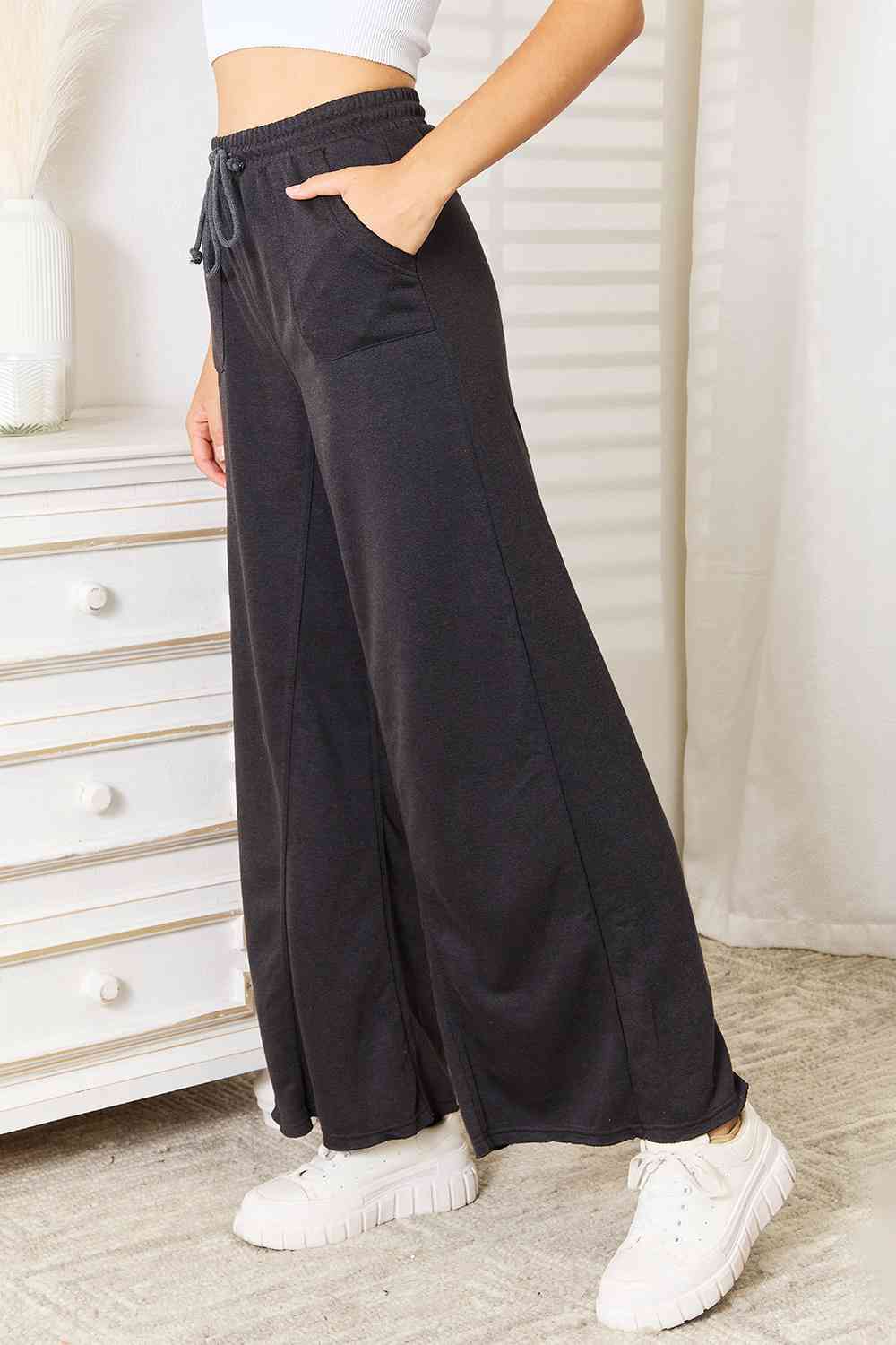 swvws Basic Bae Wide Leg Pocketed Pants