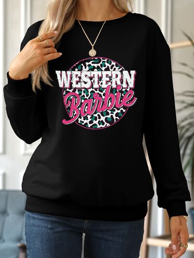 swvws WESTERN BARBIE Round Neck Sweatshirt