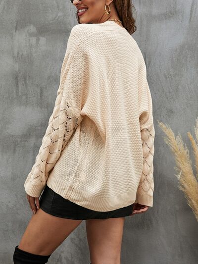 swvws Openwork Dropped Shoulder Cardigan