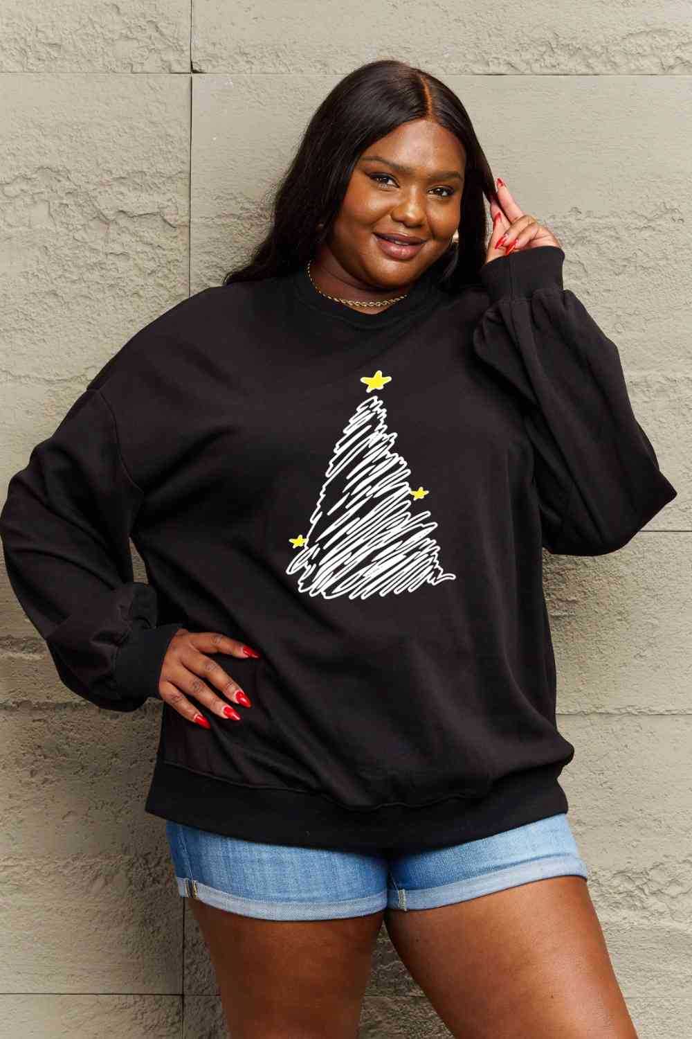 swvws Simply Love Full Size Graphic Sweatshirt