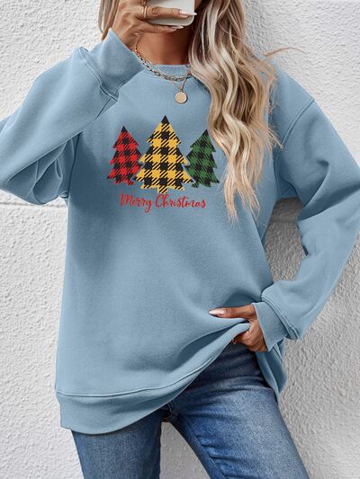 swvws MERRY CHRISTMAS Dropped Shoulder Sweatshirt