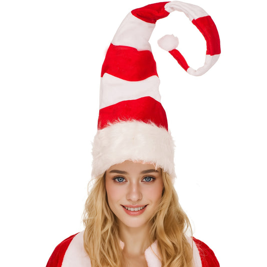 1 Extra Long Fun Party Christmas Hat for Men and Women, DIY Various Shapes, Cute Santa Claus, Ideal Gift