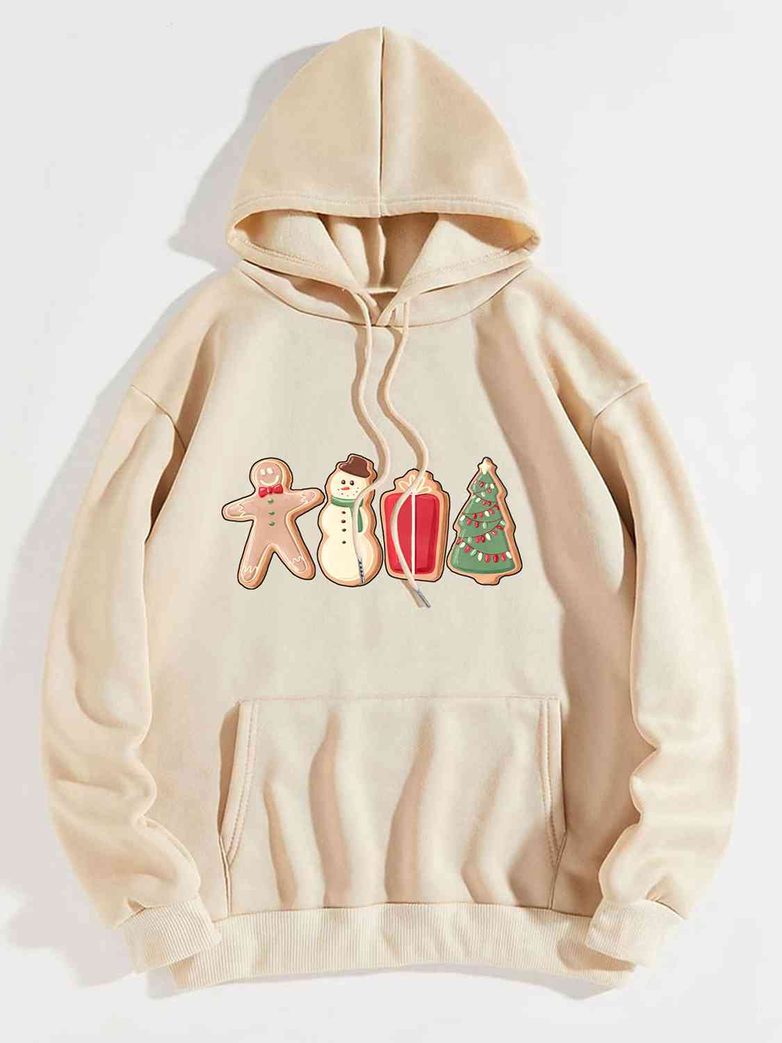 swvws Graphic Drawstring Hoodie with Pocket