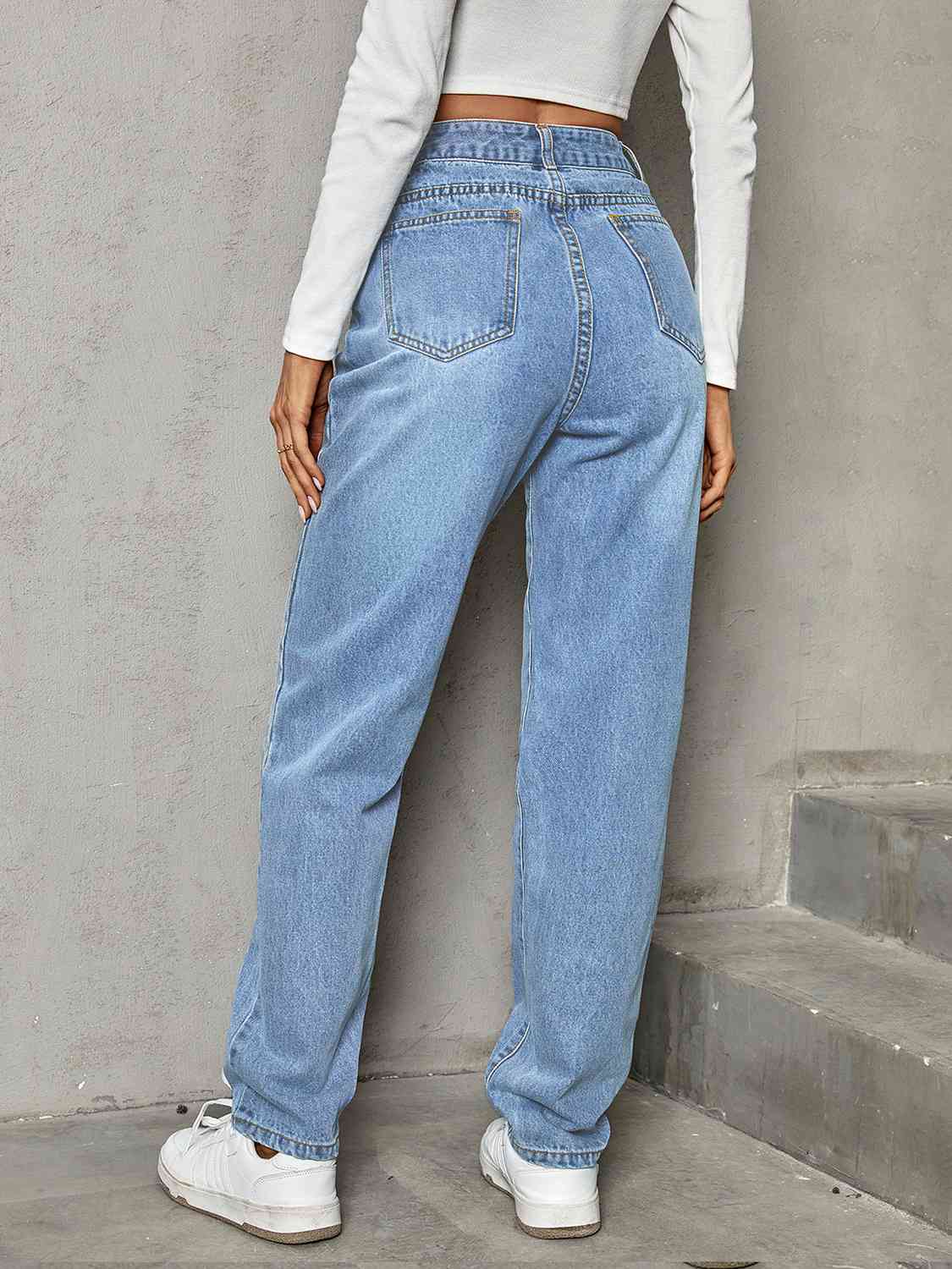 swvws Asymmetrical Straight Leg Jeans