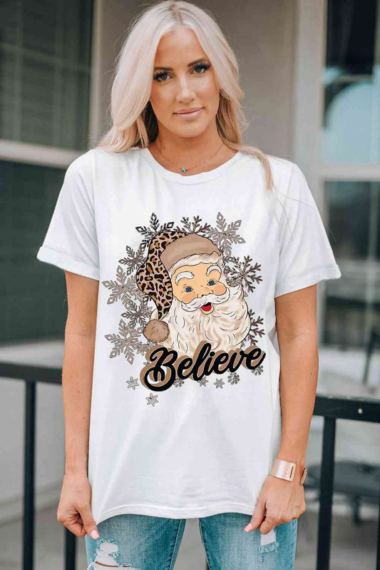 swvws BELIEVE Santa Graphic T-Shirt