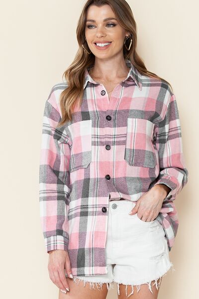 swvws Plaid Button Up Long Sleeve Shirt