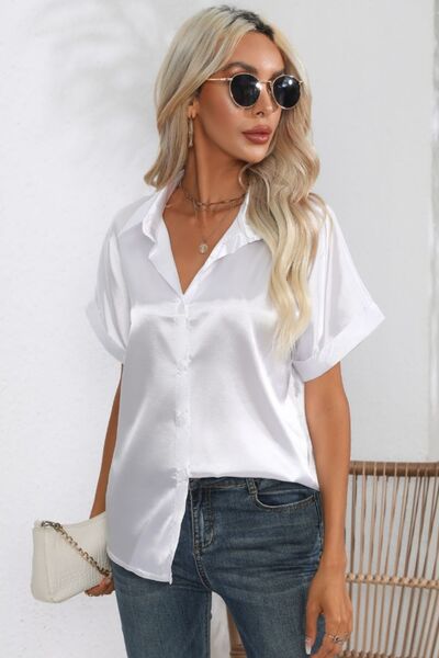 swvws Collared Neck Short Sleeve Shirt