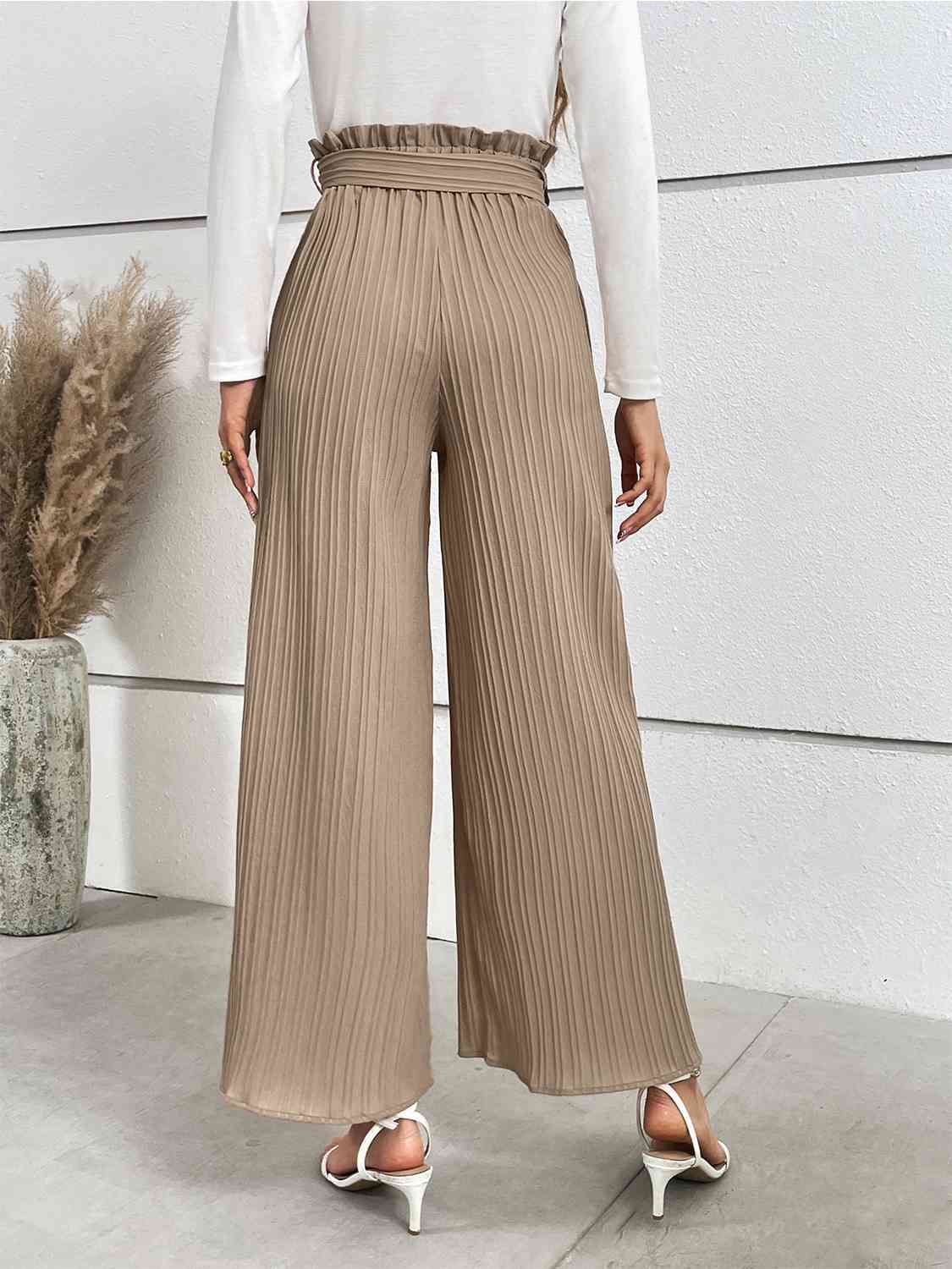 swvws Tied Wide Leg Long Pants