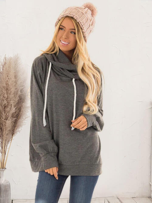 swvws Drawstring Long Sleeve Hoodie