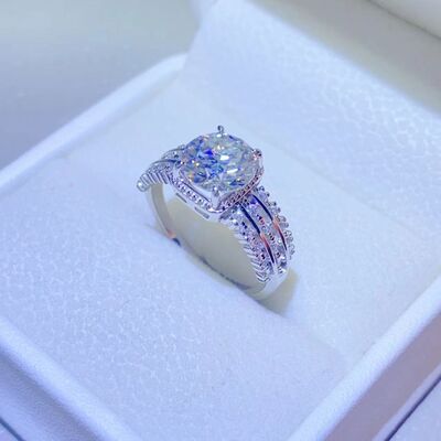 swvws 2 Carat Moissanite 925 Sterling Silver Ring