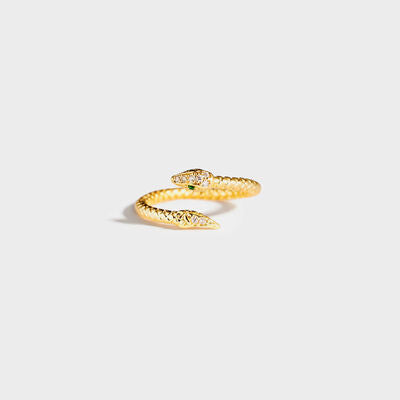 swvws Snake Shape 18K Gold-Plated Bypass Ring