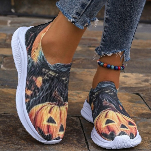 swvws - Yellow Casual Sportswear Daily Patchwork Printing Round Comfortable Shoes