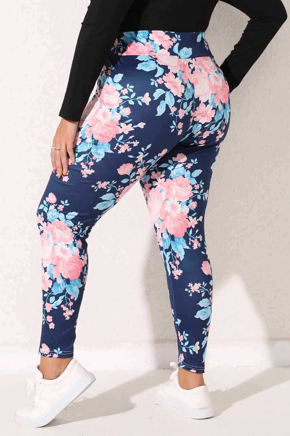 swvws Plus Size Floral Print Legging