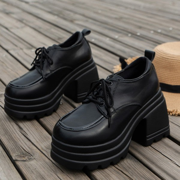 swvws - Black Casual Frenulum Solid Color Round Out Door Wedges Shoes (Heel Height 3.94in)