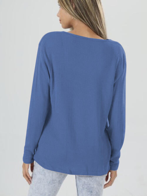 swvws Half Button Long Sleeve T-Shirt