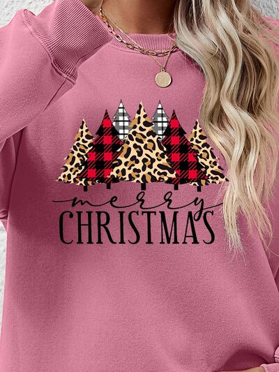 swvws MERRY CHRISTMAS Round Neck Long Sleeve Sweatshirt