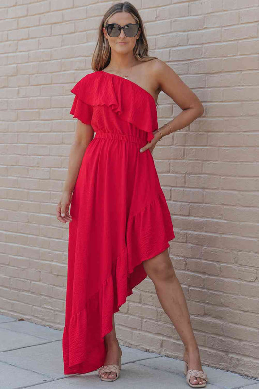 swvws One-Shoulder Asymmetrical Dress