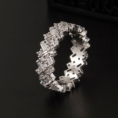 swvws Inlaid Zircon 925 Sterling Silver Ring