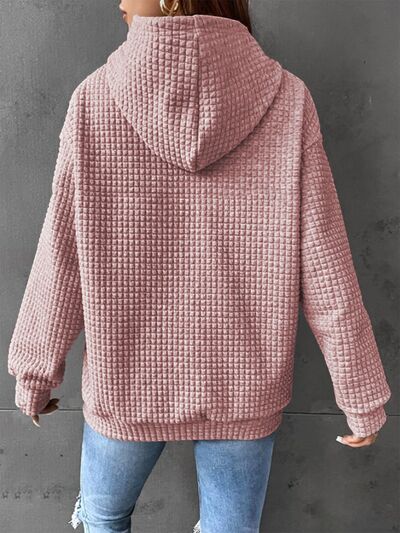 swvws Full Size 2024 HAPPY NEW YEAR Waffle-Knit Hoodie