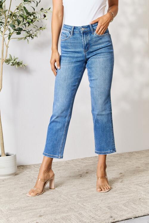 swvws BAYEAS Full Size High Waist Straight Jeans