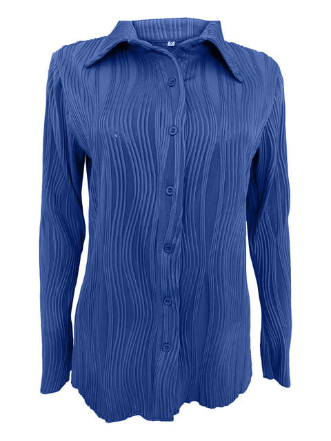 swvws Collared Neck Long Sleeve Shirt