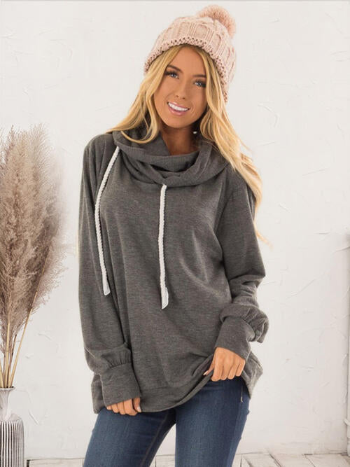 swvws Drawstring Long Sleeve Hoodie