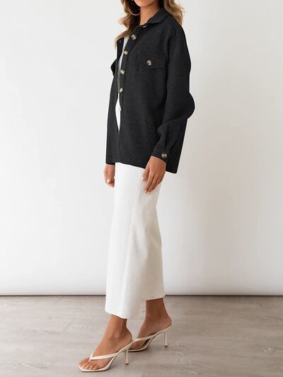 swvws Button Up Dropped Shoulder Jacket