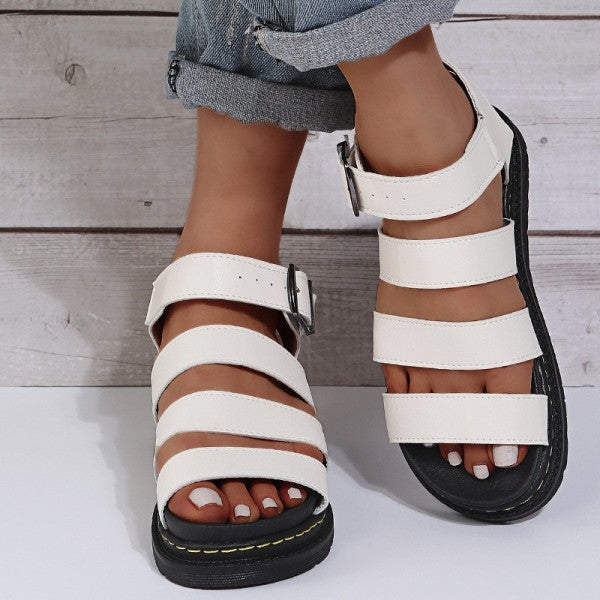 swvws - White Casual Patchwork Solid Color Round Comfortable Out Door Shoes