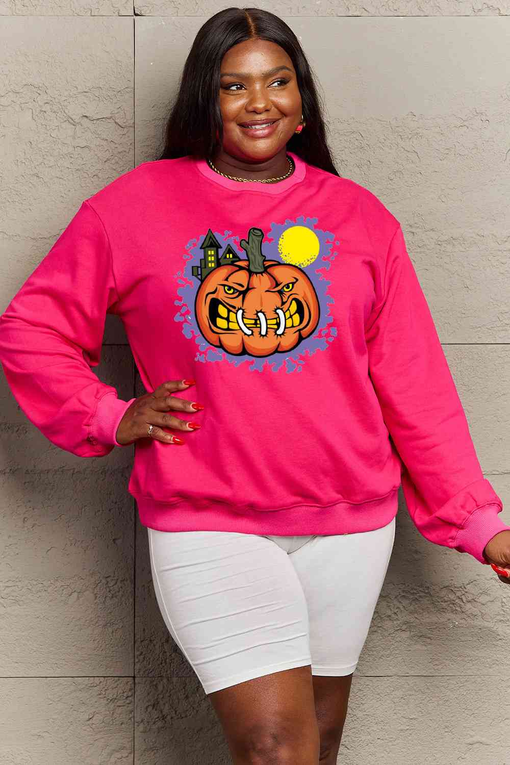 swvws Simply Love Full Size Graphic Round Neck Sweatshirt