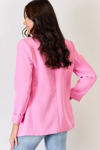 swvws Zenana Open Front Long Sleeve Blazer