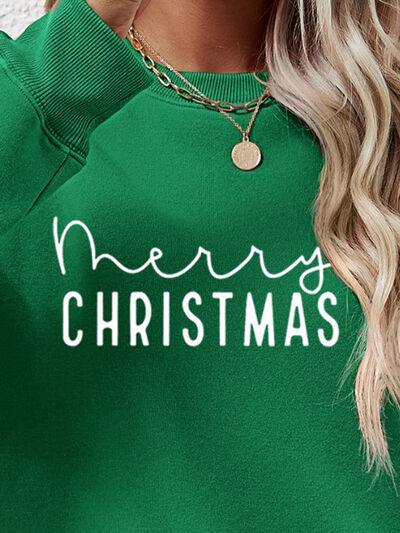 swvws MERRY CHRISTMAS Dropped Shoulder Sweatshirt