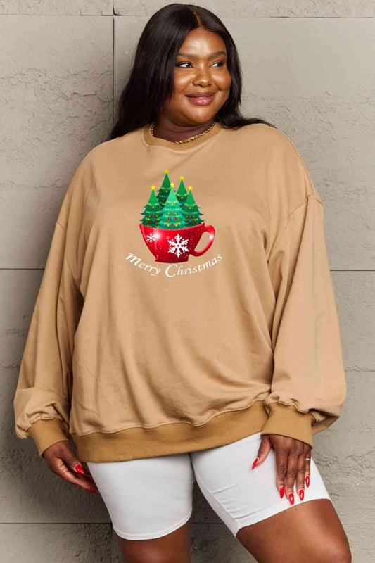 swvws Simply Love Full Size MERRY CHRISTMAS Graphic Sweatshirt