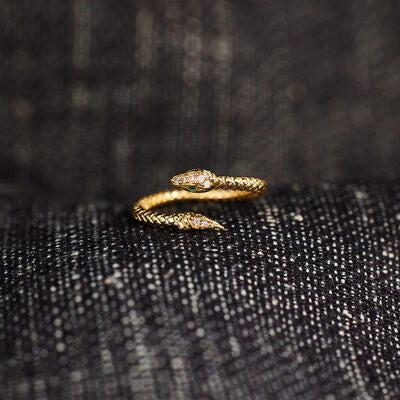 swvws Snake Shape 18K Gold-Plated Bypass Ring