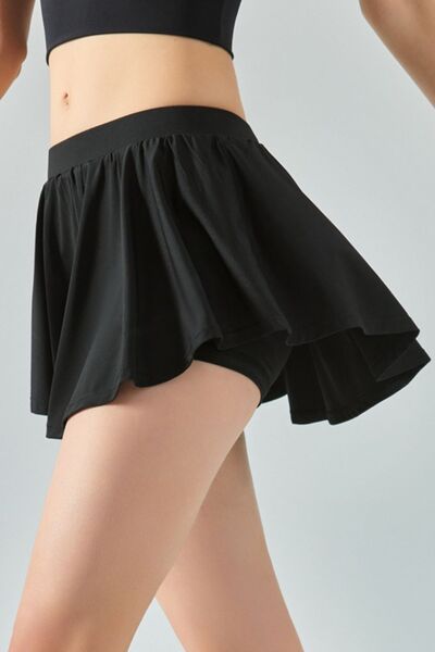 swvws Elastic Waist Mini Active Skirt