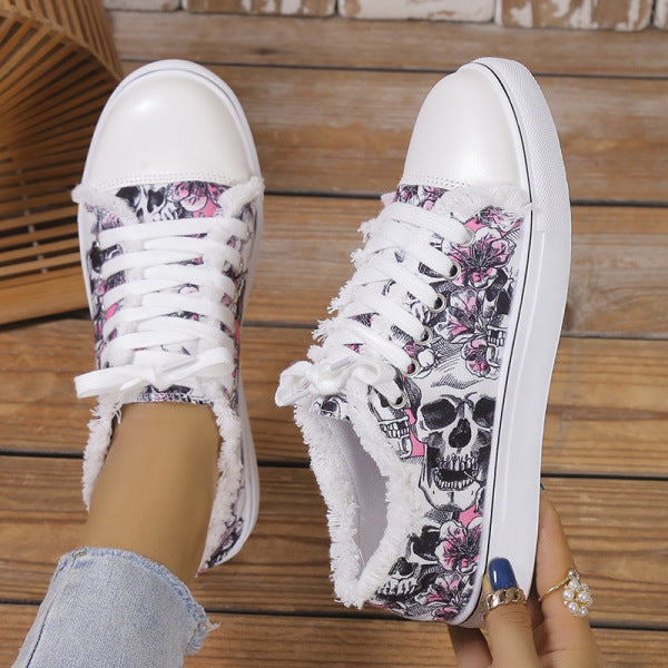 swvws - Halloween Yellow Casual Daily Patchwork Printing Round Comfortable Shoes