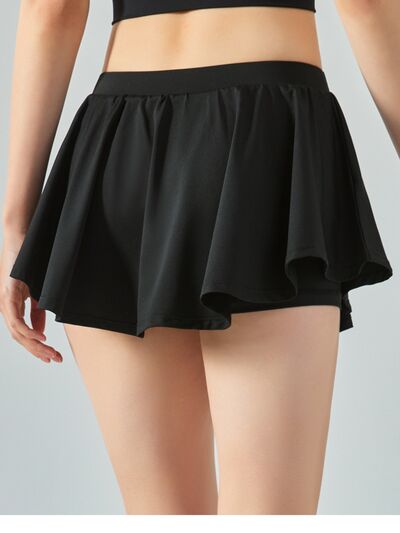 swvws Elastic Waist Mini Active Skirt