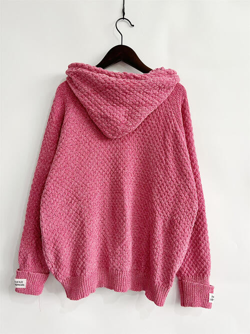 swvws Drawstring Long Sleeve  Hooded Sweater