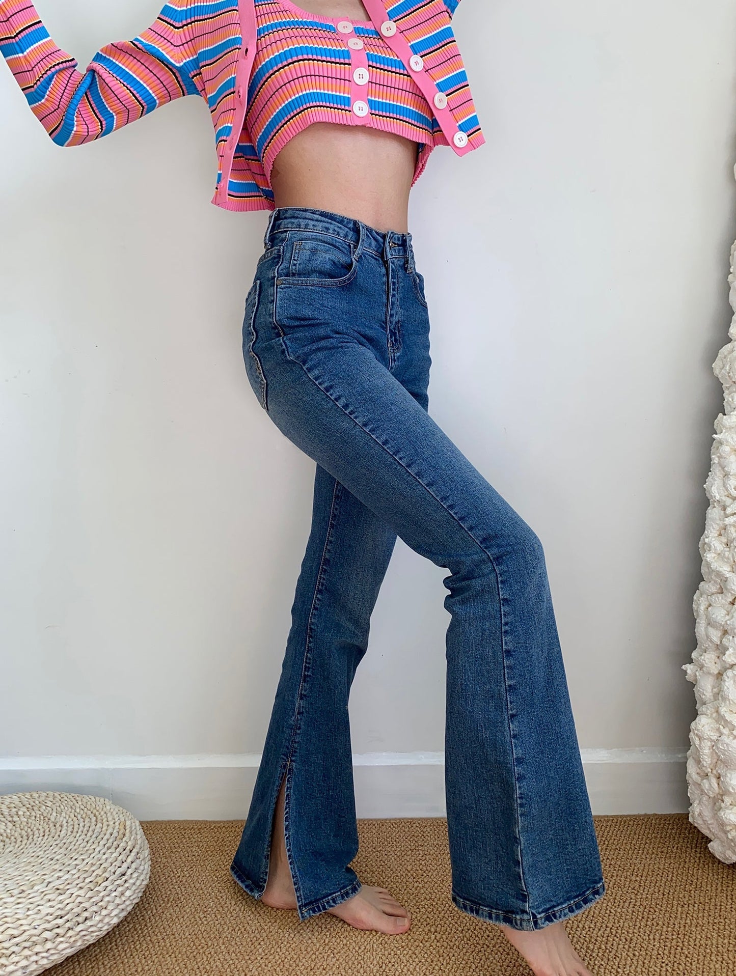 swvws - Killa Split Flare Jeans ~ HANDMADE