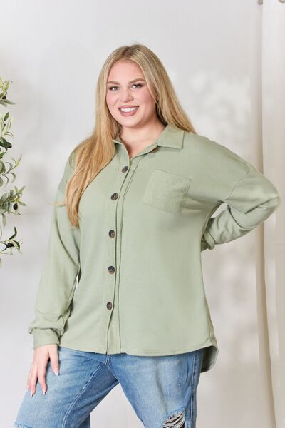 swvws Heimish Full Size Button Down Long Sleeve Shirt