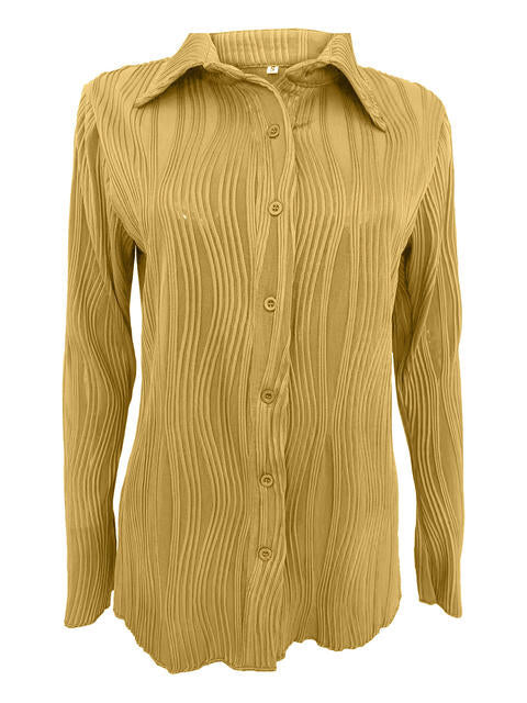 swvws Collared Neck Long Sleeve Shirt