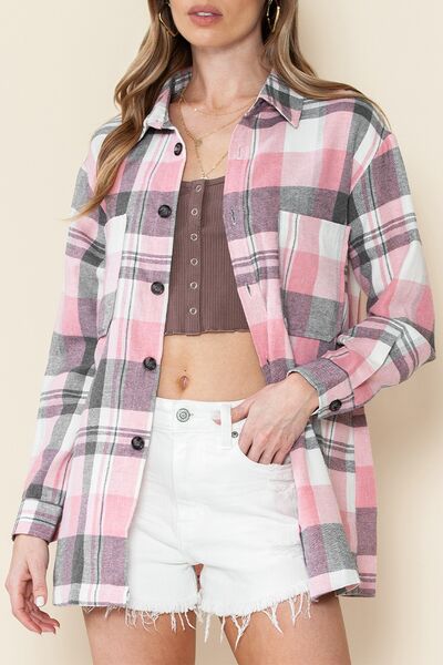 swvws Plaid Button Up Long Sleeve Shirt